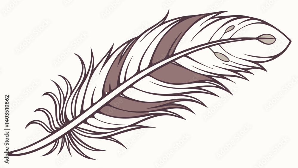 Obraz premium feather vector illustration