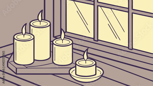 illustration of a candle holder