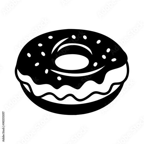 doughnut with whipped cream icon, doughnut with whipped cream vector,