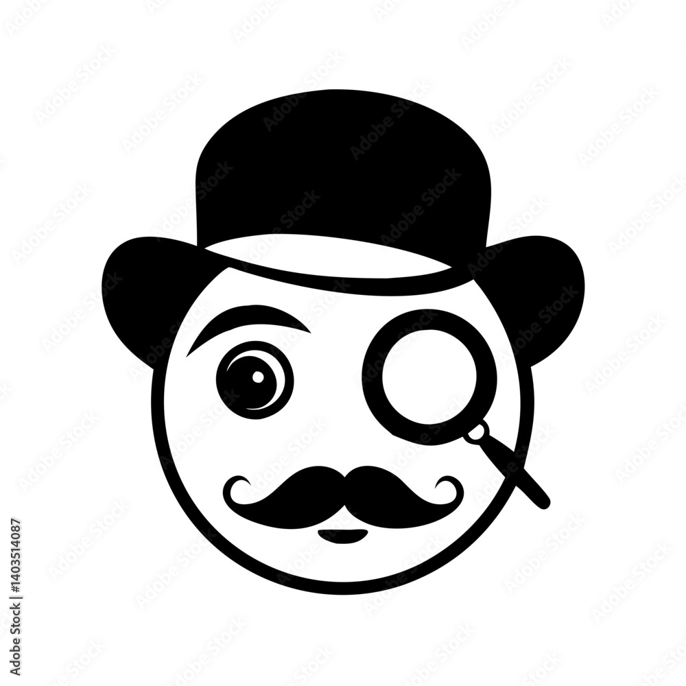 face with monocle icon, face with monocle silhouette vector illustration-simple silhouette illustration of face with monocle, perfect for face with monocle logos and icons face with monocle icon, face with monocle silhouette vector illustration-simple silhouette illustration of face with monocle, perfect for face with monocle logos and icons