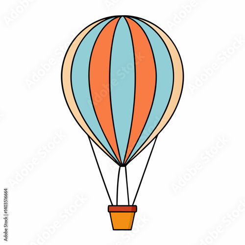 hot air balloon vector illustration