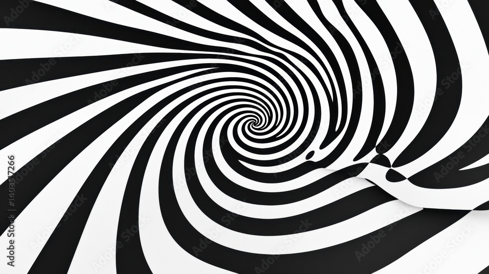 Obraz premium A black and white spiral pattern.