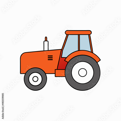 tractor isolated on white