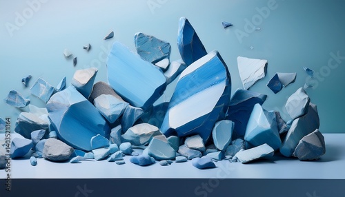 abstract blue background with snowflakes