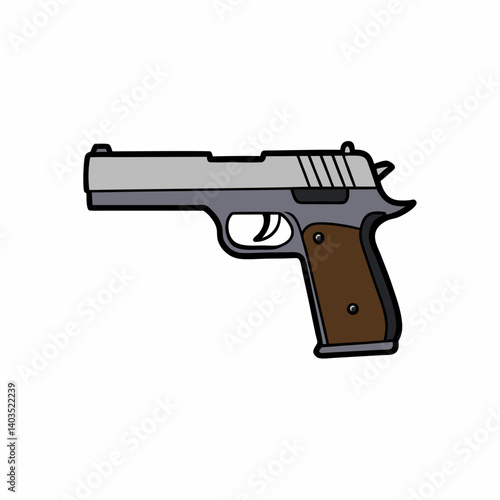 pistol and bullets