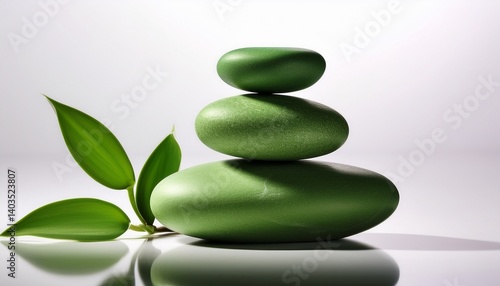 zen stones and bamboo