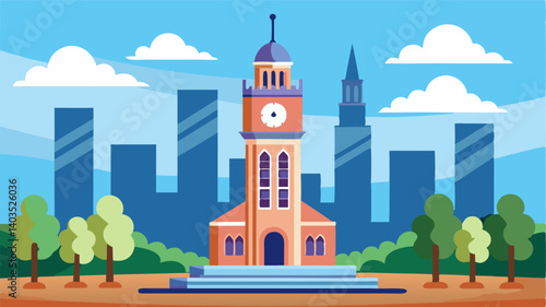 Standing proud in the center of the plaza is a majestic clock tower a symbol of the citys growth and progress over the years.