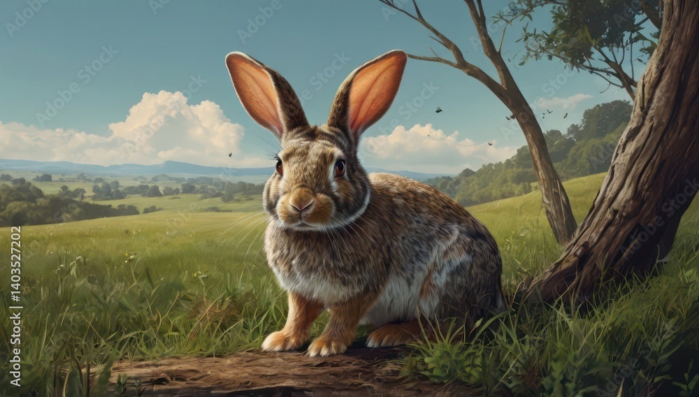 Obraz premium Rabbit concept illustration