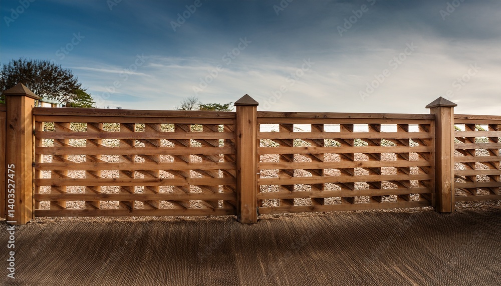 Obraz premium wooden lattice fence