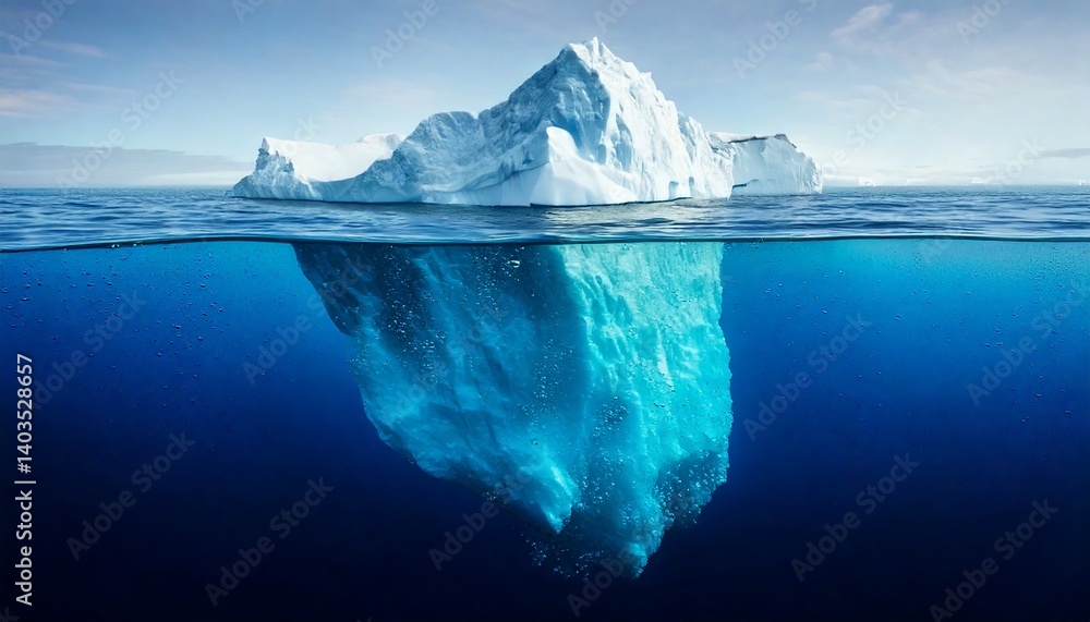 iceberg floating in the ocean