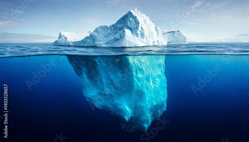 Obraz na płótnie iceberg floating in the ocean w salonie