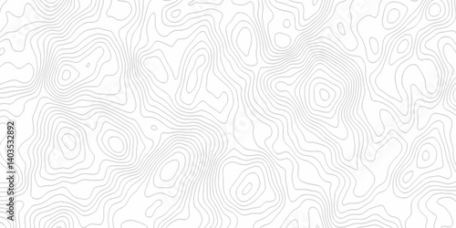 White topography topology vector white background fresh contour map texture. white seamless pattern Abstract background with a wave Topography and geography map grid abstract backdrop.