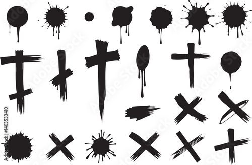 Ink Splatter & Brush Stroke Vector Set

Grunge Ink Marks and Abstract Symbols

Hand-Drawn Ink Textures and Shapes

