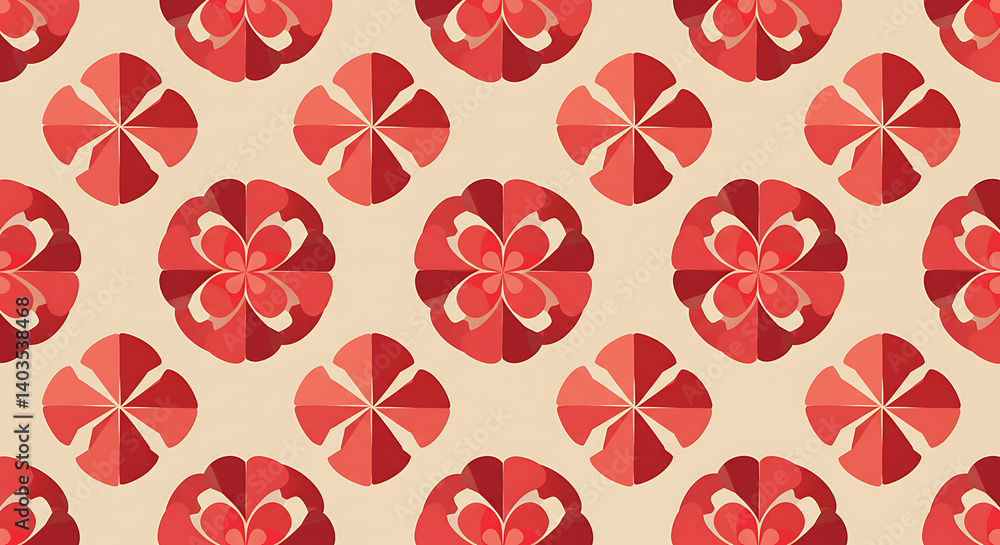 Crimson Bloom Repetition AI Generated Crimson Bloom Repetition AI Generated