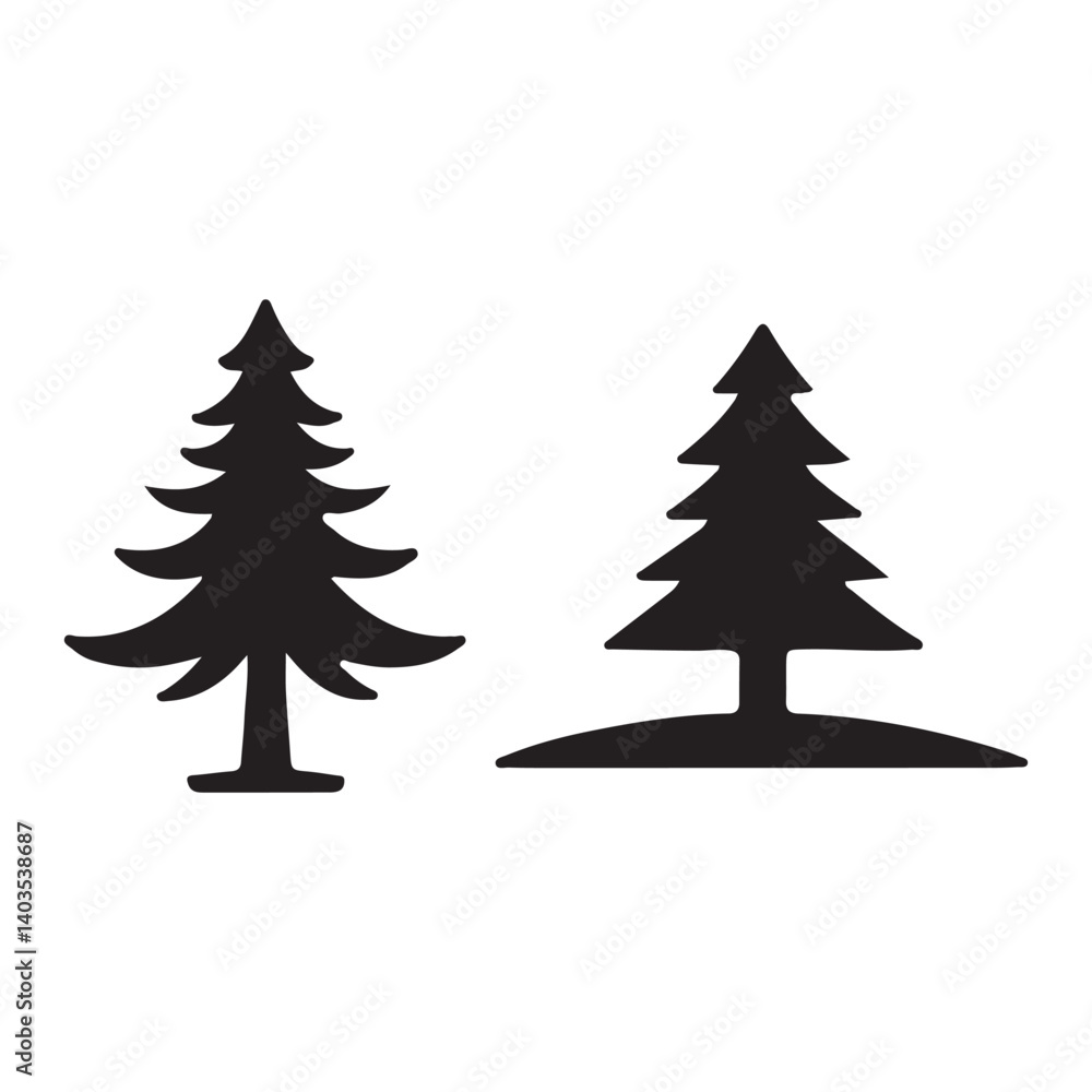 Obraz premium christmas tree vector illustration