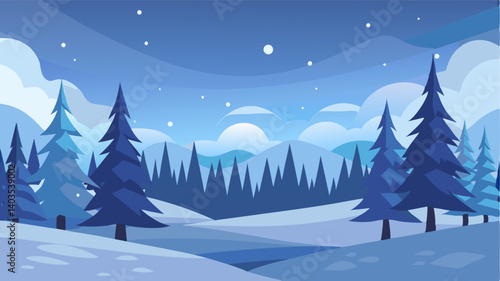 The calmness of a snowy pine forest where time seems to stand still and the only movement is the occasional snowflake falling from the sky.