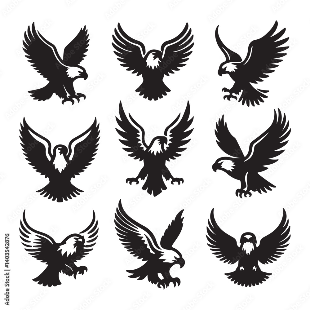 Obraz premium vector set of wings birds