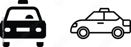 Taxi Icon Cab Symbol Vector