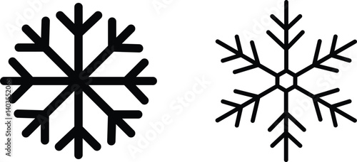 Snowflake Icon Winter Symbol Vector