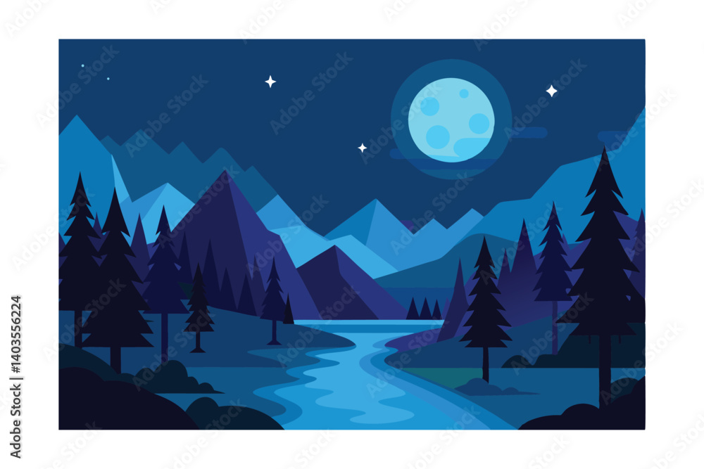 Fototapeta premium winter landscape with trees