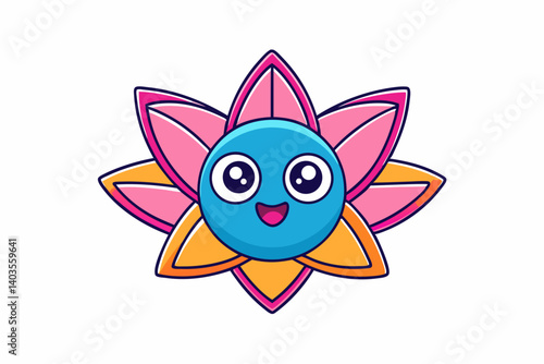 funny cartoon star with wings