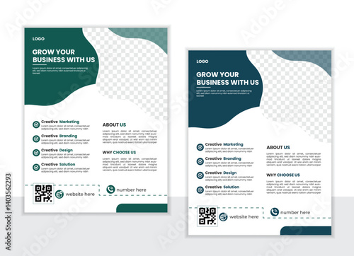 Vector modern business corporate flyer template design
