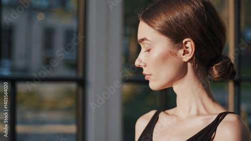 The Serene Profile of Woman