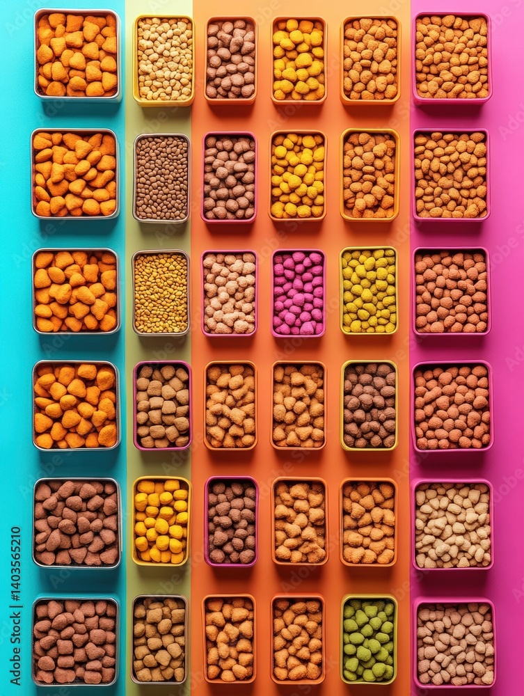 custom made wallpaper toronto digitalSleek packaging design mockups showcase colorful dry and wet pet food arranged in rows for an attractive flat presentation