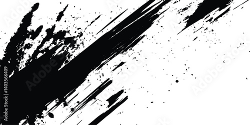 Vector brush black grunge texture. Vector brush grunge texture Rough Black Scratches splatter grunge distressed background. Grunge texture black scratches distressed background.