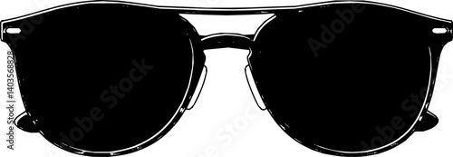 Black glasses vector icon 