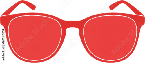 Red glasses vector icon 