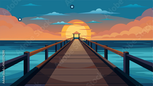Standing at the end of the pier one can soak in the breathtaking view of the ocean and the endless horizon as the day comes to a close.