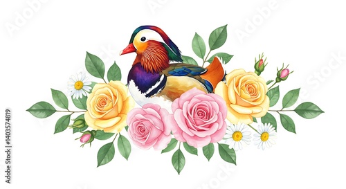 Mandarin and Roses AI Generated