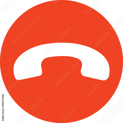 Call Icon. Phone Dial Symbols. Decline symbol red sign . No . Vector isolated on transparent background