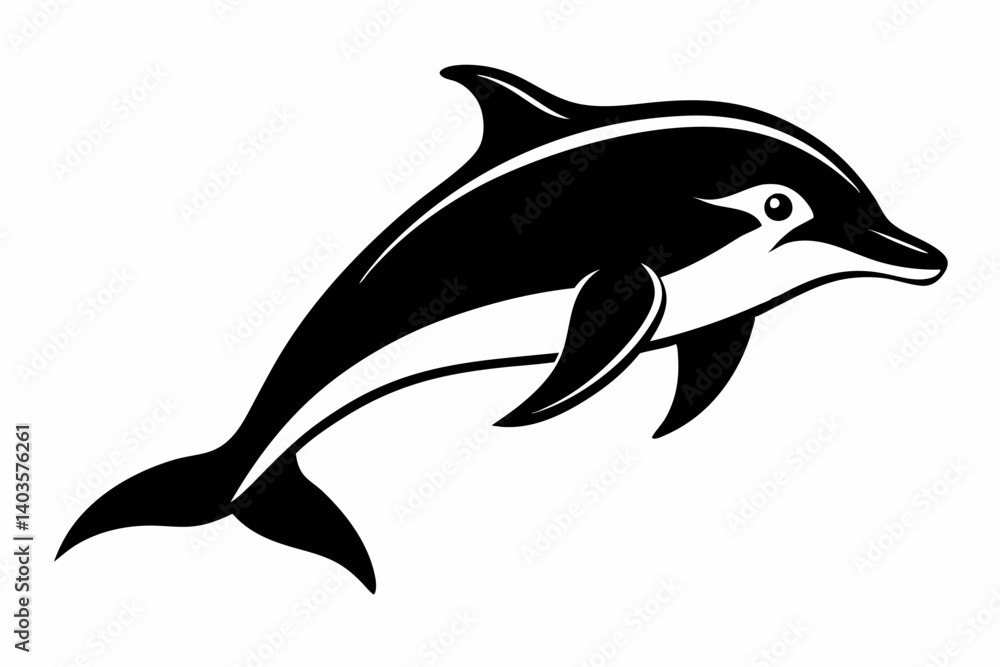 porpoise silhouette line art vector illustration with a white background porpoise silhouette line art vector illustration with a white background