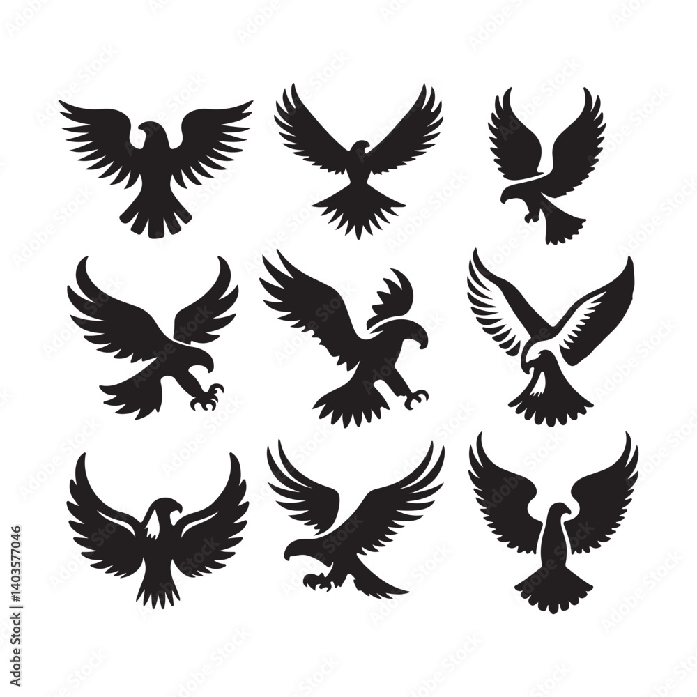 Obraz premium set of vector wings bird