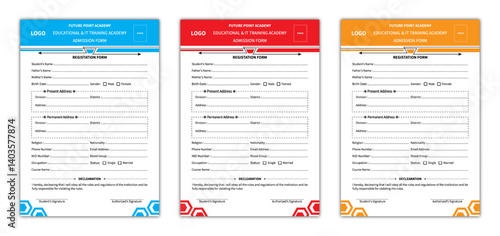 Admission Form Design.