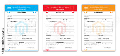 Admission Form Design.