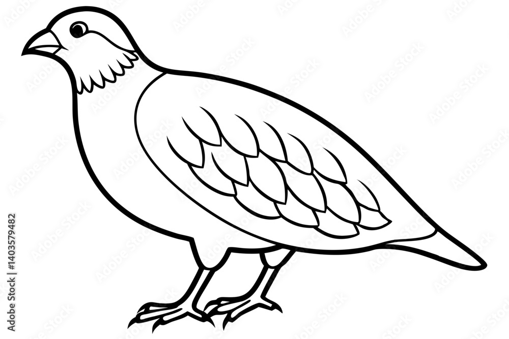 quail silhouette line art vector illustration with a white background quail silhouette line art vector illustration with a white background