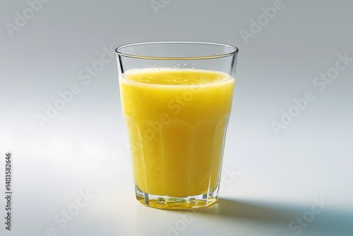 Tropical Pineapple Sunshine, Capturing the Golden Hue and Tangy Sweetness of Pure Pineapple Juice, Isolated on a Clean, Bright Background