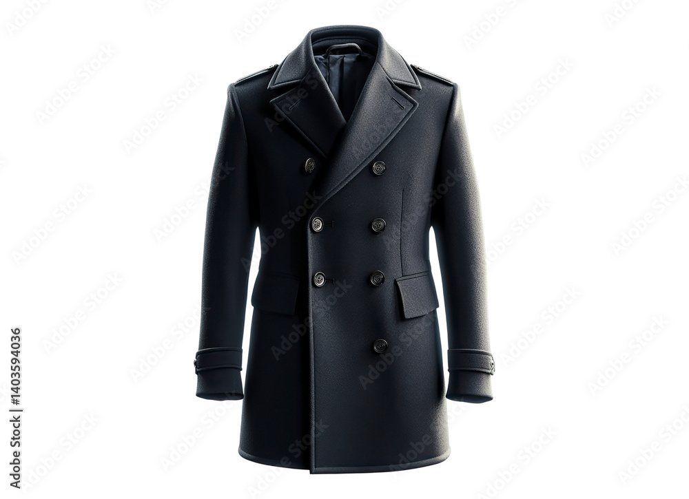 Naklejka premium Classic Pea Coat Elegance Stylish