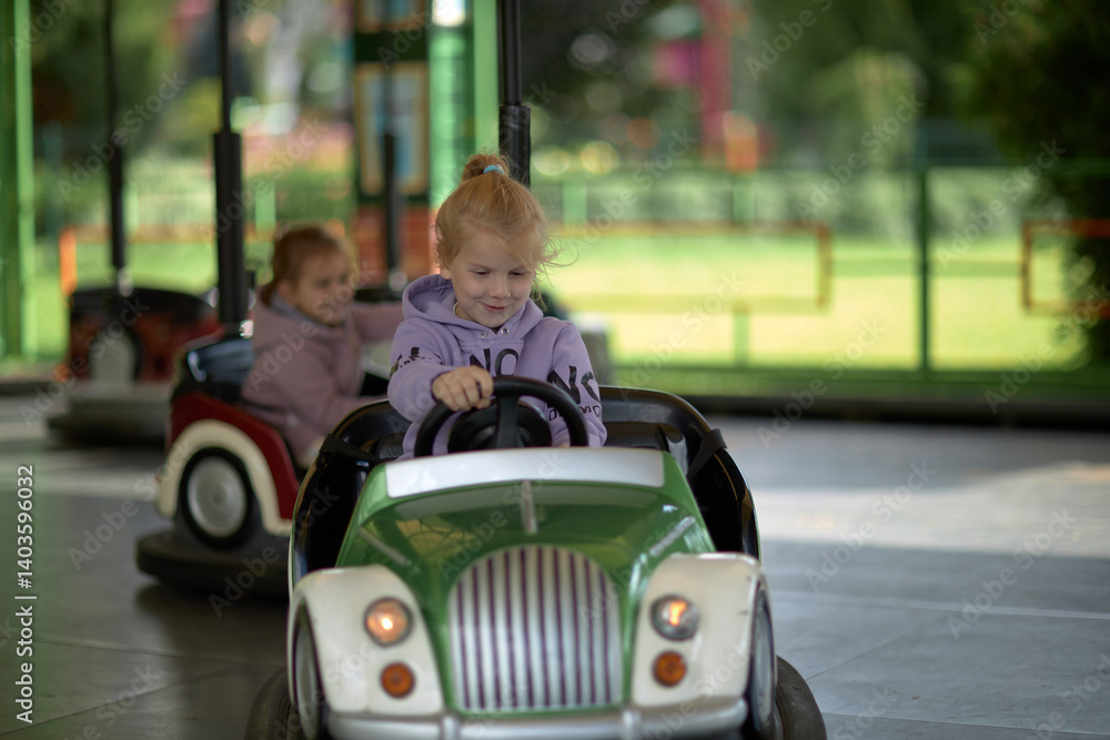 Enchanted Joy, A Whimsical Journey of a Little Girl Riding in Her Magical Toy Car Enchanted Joy, A Whimsical Journey of a Little Girl Riding in Her Magical Toy Car