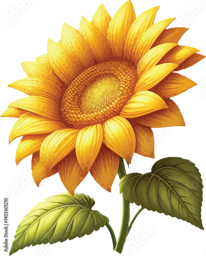 sunflower isolated on white background