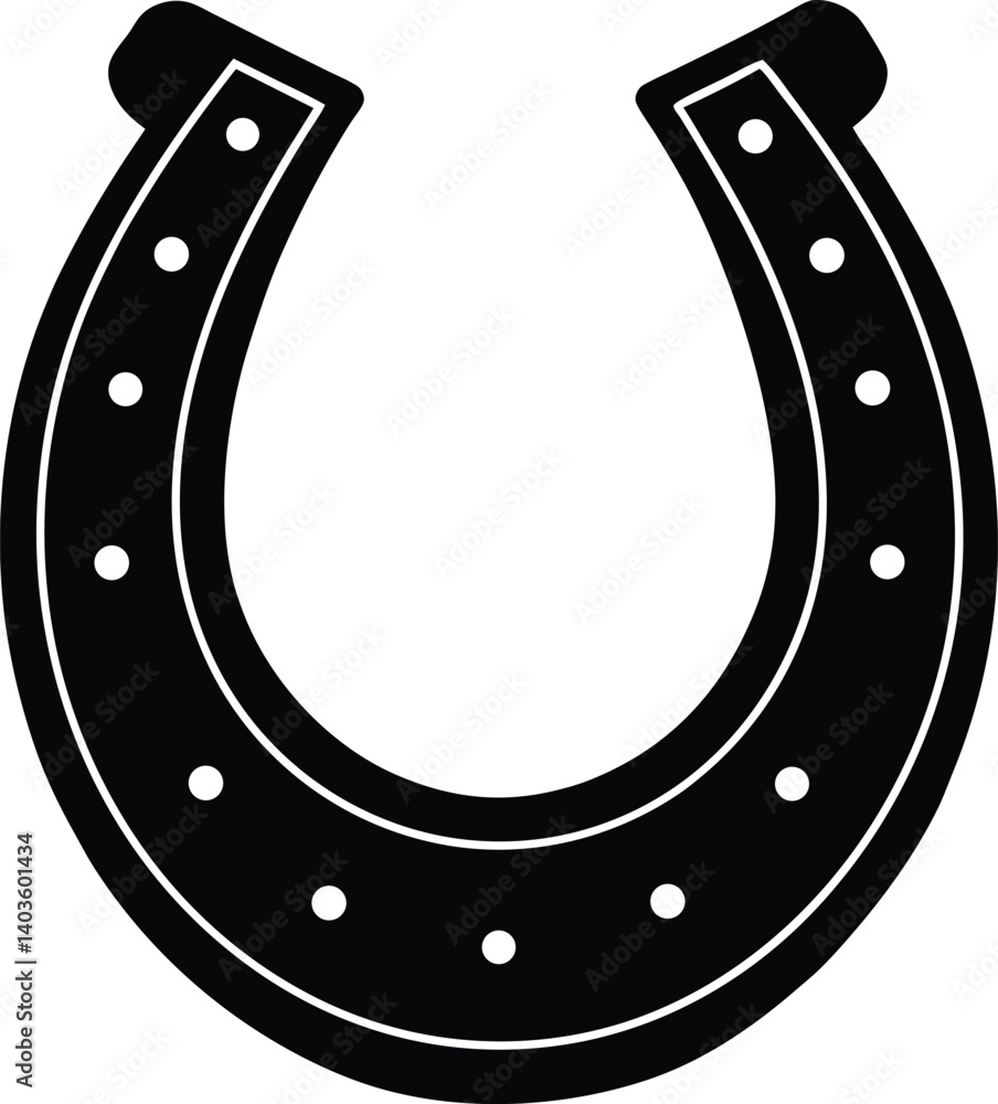 Horseshoe Silhouette Vector | Lucky Charm Design for Western and Rustic Vector Horseshoe Silhouette Vector | Lucky Charm Design for Western and Rustic Vector