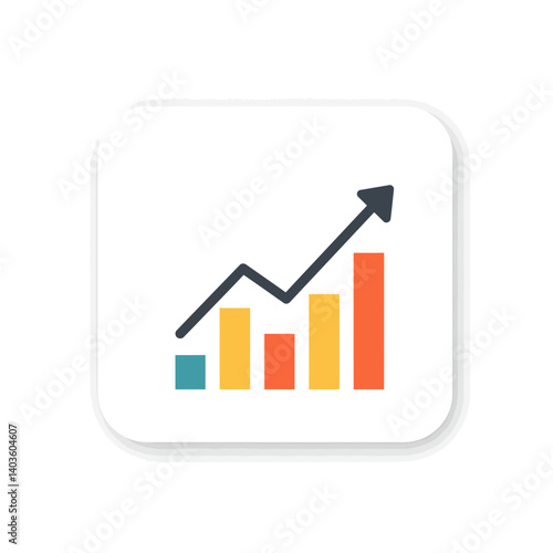 Ascending Graph: A visually compelling depiction of financial growth, showcasing an upward trending graph, symbolizing progress, success and achievement within the realms of business and investment.