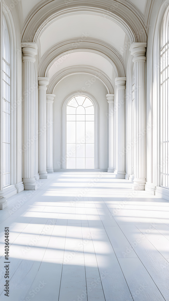 Elegant architectural interior design modern gallery digital art bright minimalist contemporary style Elegant architectural interior design modern gallery digital art bright minimalist contemporary style
