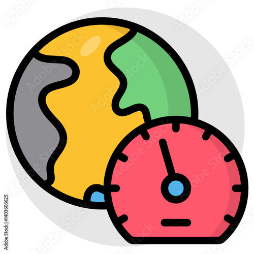 Modern design icon of global speed optimization 