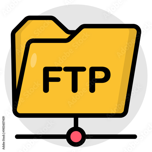 A unique design icon of ftp folder 