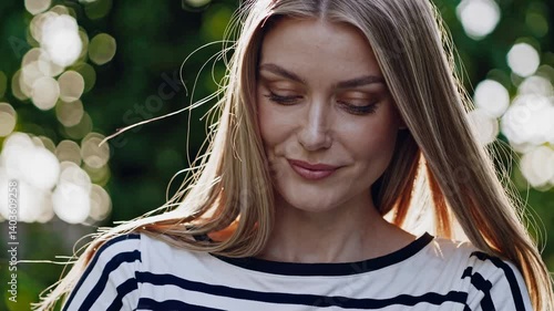 The Beautiful Woman Smiling