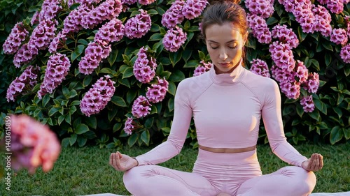 The Woman in Blooming Garden